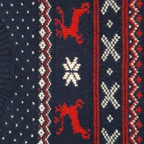 L.O.G.G H&M Navy Blue Kids Christmas Sweater 4-6Y - Picture 3 of 6